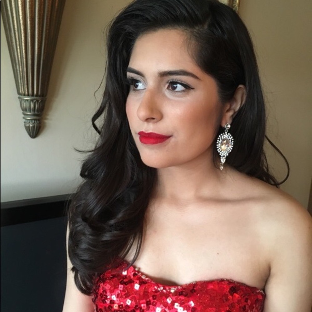 Red formal dress